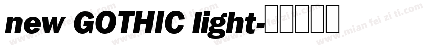 new GOTHIC light字体转换